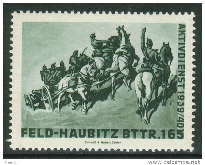 Suisse /Schweiz/Switzerland // Vignette Militaire // Artillerie - F.Hb.Bttr.165 No. 339 - Vignettes