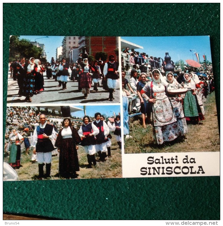 Cartolina Saluti Da Siniscola Vecchio E Nuovo Costume Sardo  Viaggiata Nuoro - Nuoro