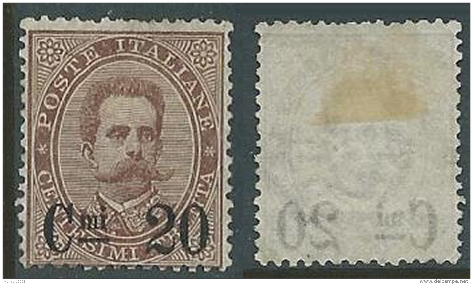 1890-91 REGNO SOPRASTAMPATO 20 SU 30 CENT MH * - G182 - Mint/hinged