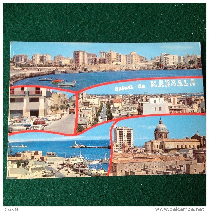 Cartolina Saluti Da Marsala Trapani Viaggiata 1976 - Marsala