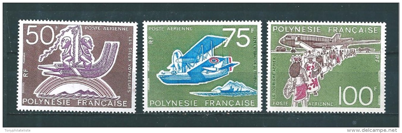 Polynésie  PA De 1974   N°89/91  Neufs  Tres Petite Trace De Charnière (cote 72€) - Unused Stamps