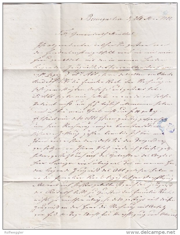 Heimat Schweiz AG BREMGARTEN 24.3.1882 Mit 10Rp Sitzende Brief Nach Mönthal - Lettres & Documents