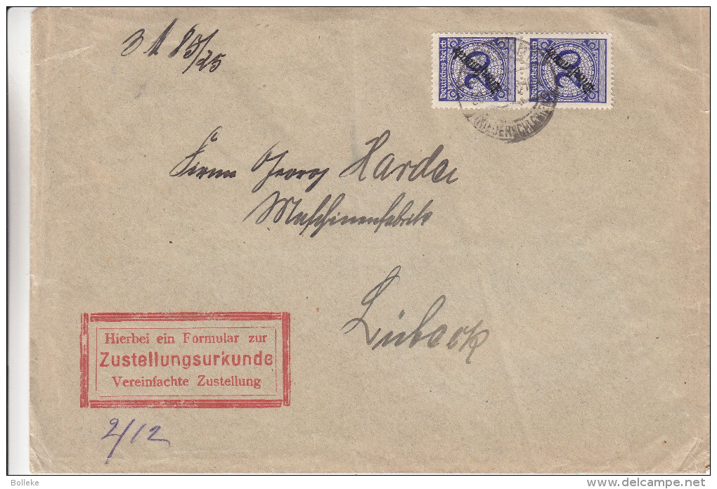 Allemagne - Empire - Lettre De Service ° - Valeur 15 Euros - Covers & Documents