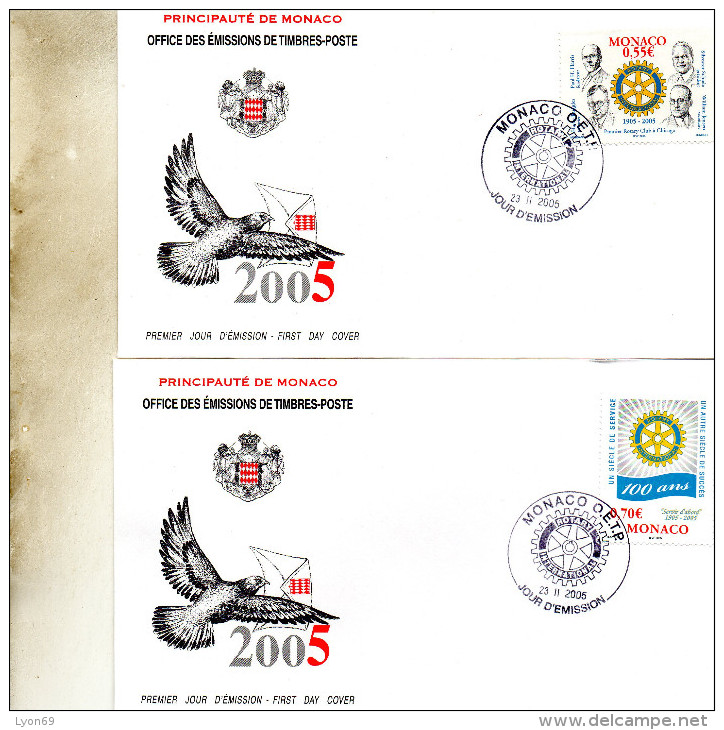 FDC MONACO   ROTARY    TIMBRE   N° YVERT ET TELLIER   279/0   2005 - FDC