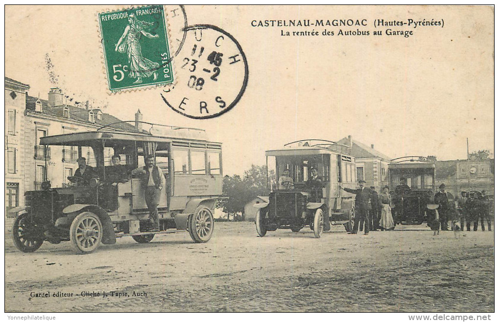 65 -HAUTES  PYRENEES - Castelnau Magnoac - Autobus - Garage - Castelnau Magnoac
