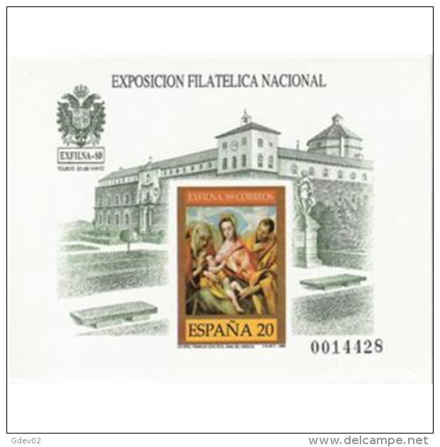 ESPO19T-LFTPRUO19TEHC.España.Spain .Espagne.PRUEBA  OFICIAL.EXPOSICION FILATELICA NACIONAL.EXFILNA.1989.(Ed PO 19) - Hojas Conmemorativas
