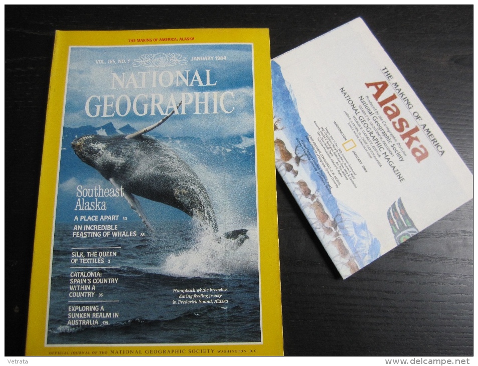 NATIONAL GEOGRAPHIC Vol. 165, N°1, 1984 : Southeast Alaska (carte Alaska Incluse) - Géographie