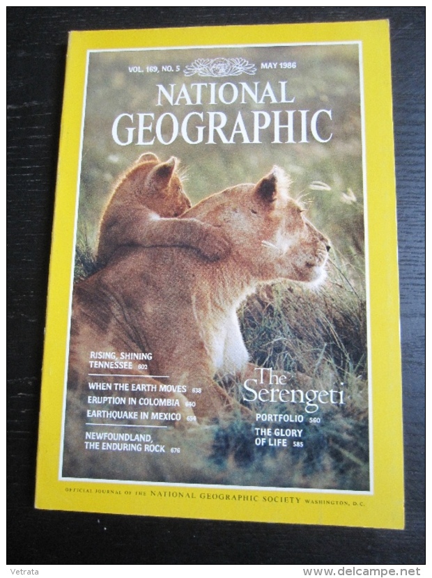NATIONAL GEOGRAPHIC Vol. 169, N°5, 1986 : The Serengeti - Géographie