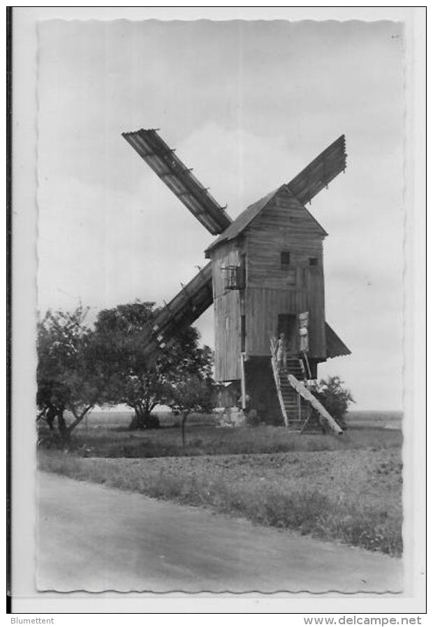 CPSM Moulin à Vent Non Circulé Moutiers En Beauce - Moulins à Vent