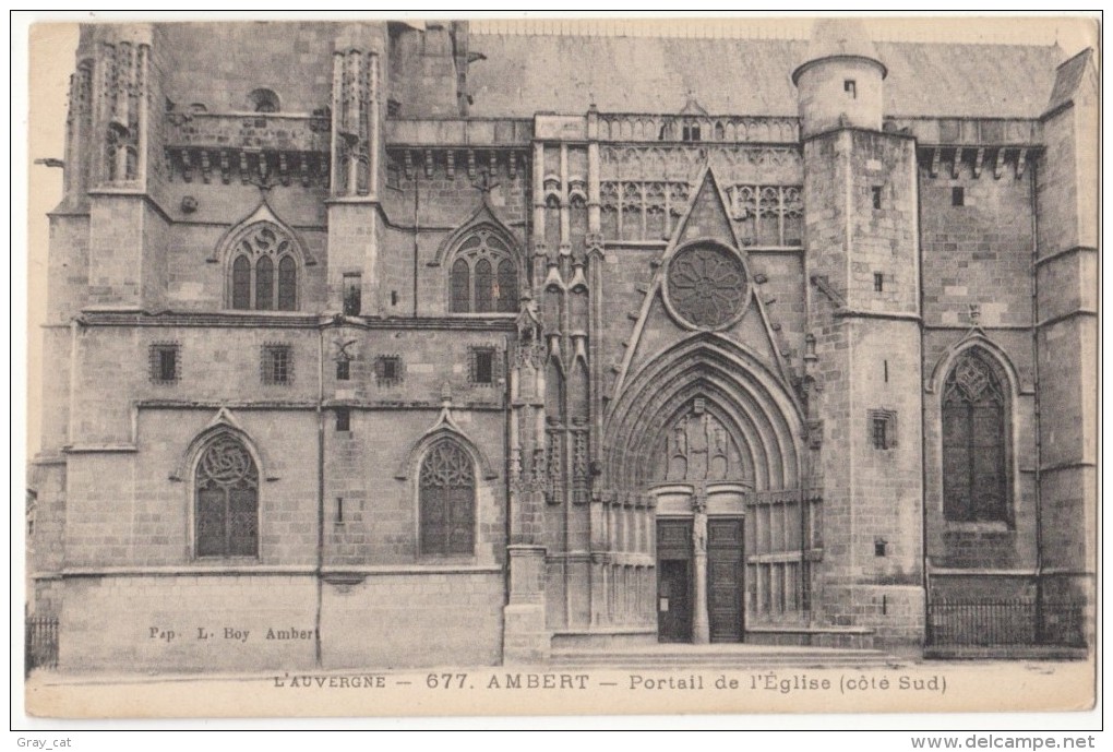 France, L'AUVERGNE, AMBERT, Portail De L'Eglise, Unused Postcard [18237] - Ambert