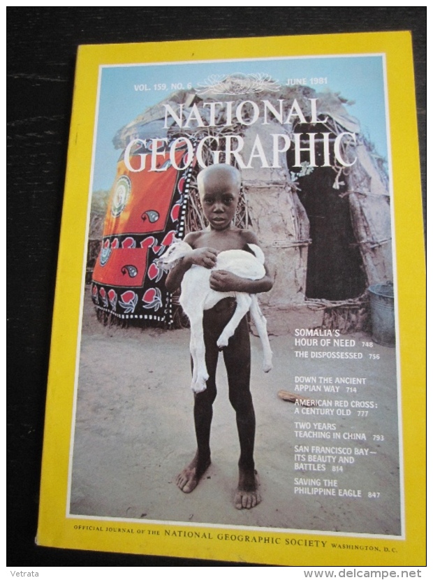 NATIONAL GEOGRAPHIC Vol. 159, N°6, 1981 : Somalia - Geografia