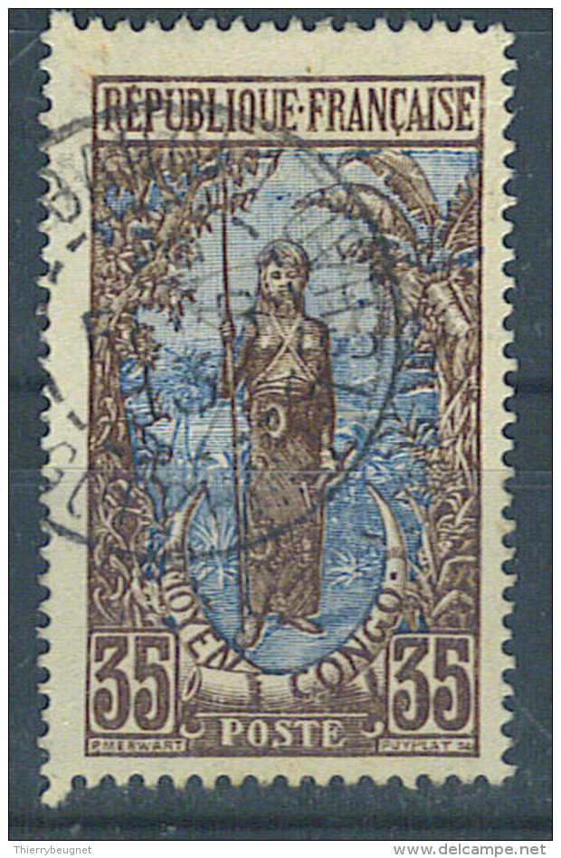 VEND BEAU TIMBRE DU CONGO N°57 , CACHET "BANGUI" !!!! - Used Stamps