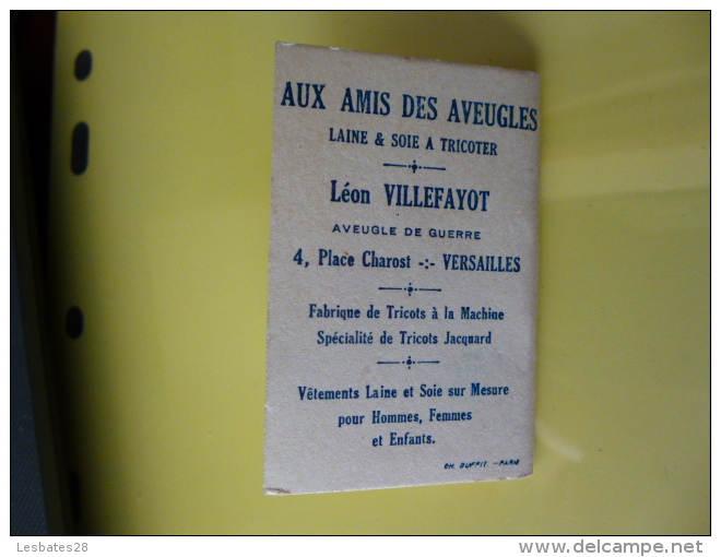 CALENDRIERS  PETIT ALMANACH CALENDRIER  1931 LES CHATS  AUX AMIS DES AVEUGLES  Léon VILLEFAYOT  VERSAILLES - Petit Format : 1921-40