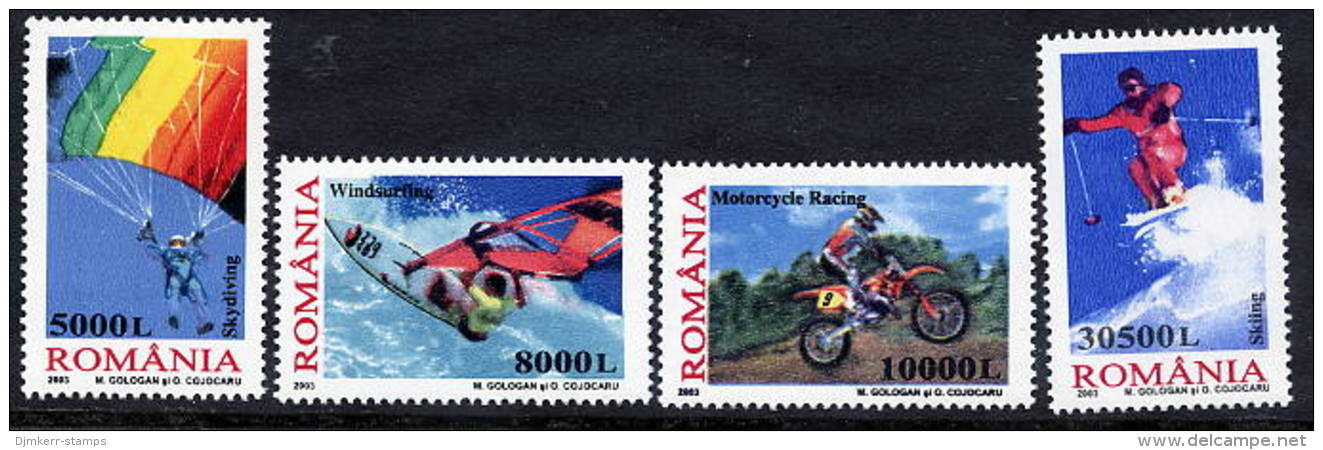 ROMANIA 2003 Extreme Sports  MNH / **.  Michel 5760-63 - Unused Stamps
