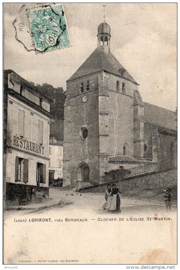 4439. CPA 33 LORMONT. CLOCHER DE L'EGLISE ST MARTIN - Autres & Non Classés