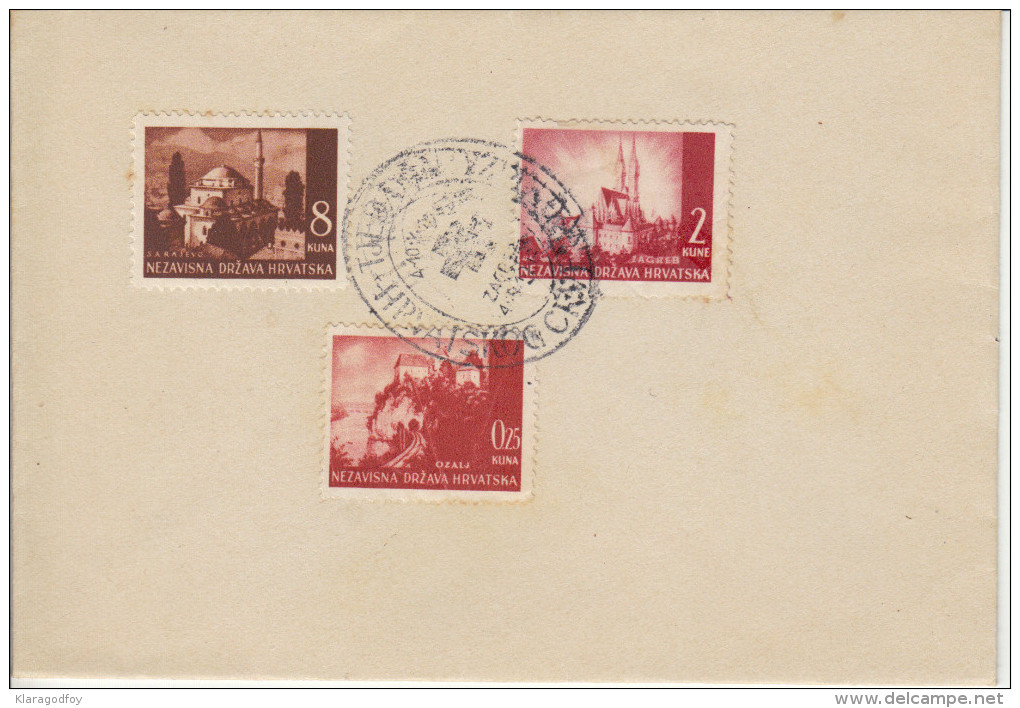 Croatia WWII NDH 11 Letter Covers With Red Cross Week 1942 Special Postmark Bb160720 - Croatie
