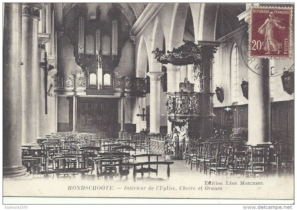 NORD - 59 - HONDSCHOOTE - Intérieur De L'église - Intérieur De L'église - Chaire Et Orgues - Hondshoote