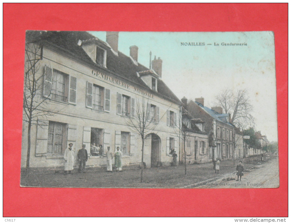 NOAILLES / ARDT BEAUVAIS  1910  DEVANTURE GENDARMERIE NATIONALE   CIRC NON EDIT - Noailles