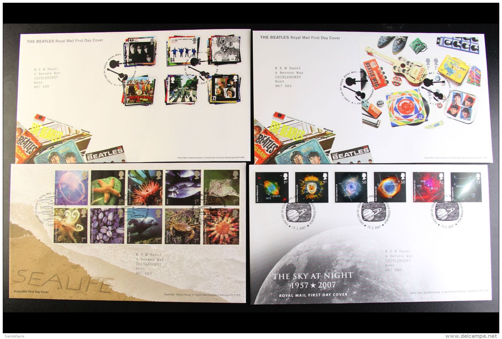 2007 COMPLETE YEAR SET Of Commemorative, Illustrated First Day Covers With Neatly Typed Addresses Inc... - FDC