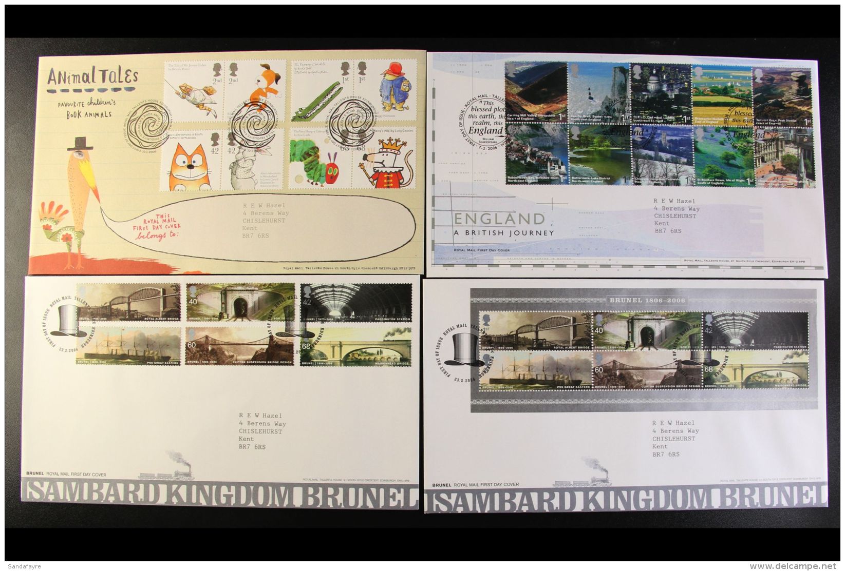 2006 COMPLETE YEAR SET Of Commemorative, Illustrated First Day Covers With Neatly Typed Addresses Inc... - FDC