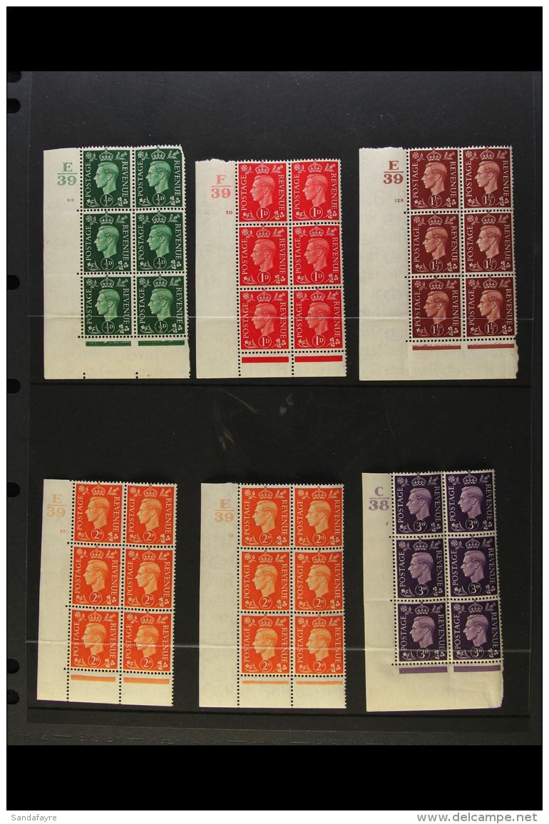 CYLINDER NUMBER/CONTROL BLOCKS 1937-47 All Different Collection, Fine Mint (stamps Never Hinged), Up To 3d Violet... - Zonder Classificatie