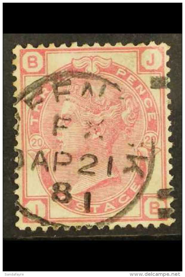 1880-83 3d Rose, SG 158, Plate 20, Very Fine Used. For More Images, Please Visit... - Altri & Non Classificati