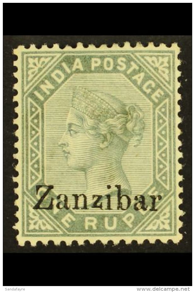 1895-96 1r Slate, SG 17, Very Fine Lightly Hinged Mint. For More Images, Please Visit... - Zanzibar (...-1963)