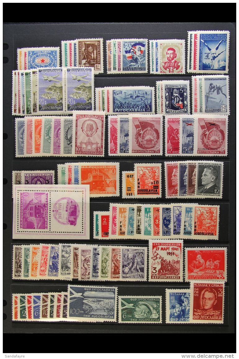 1946-1958 NEVER HINGED MINT COLLECTION On Stock Pages, ALL DIFFERENT Complete Sets, Inc 1946 Post Congress Set,... - Altri & Non Classificati