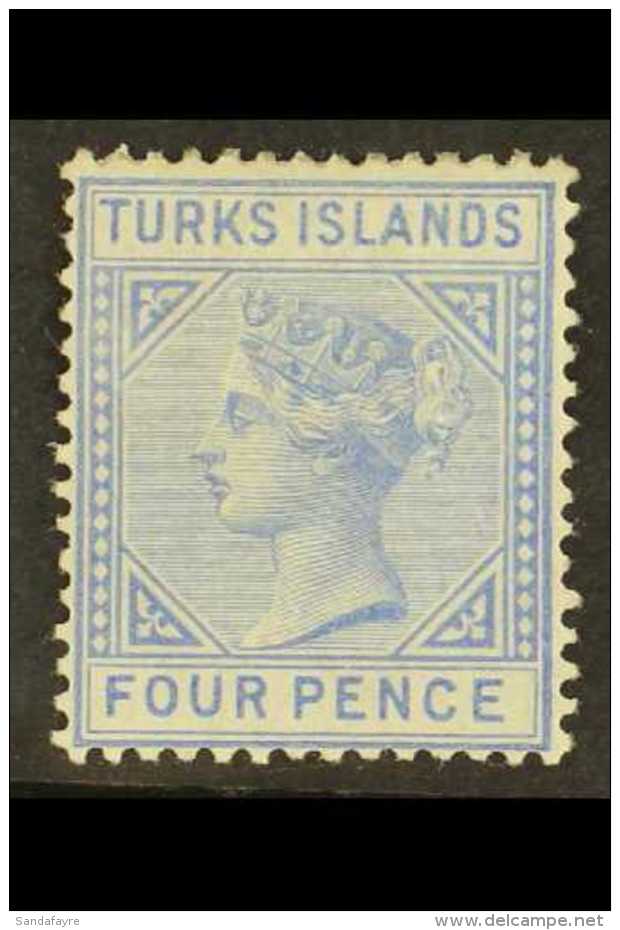 1881 4d Ultramarine, SG 50, Fine Mint. For More Images, Please Visit... - Turks E Caicos