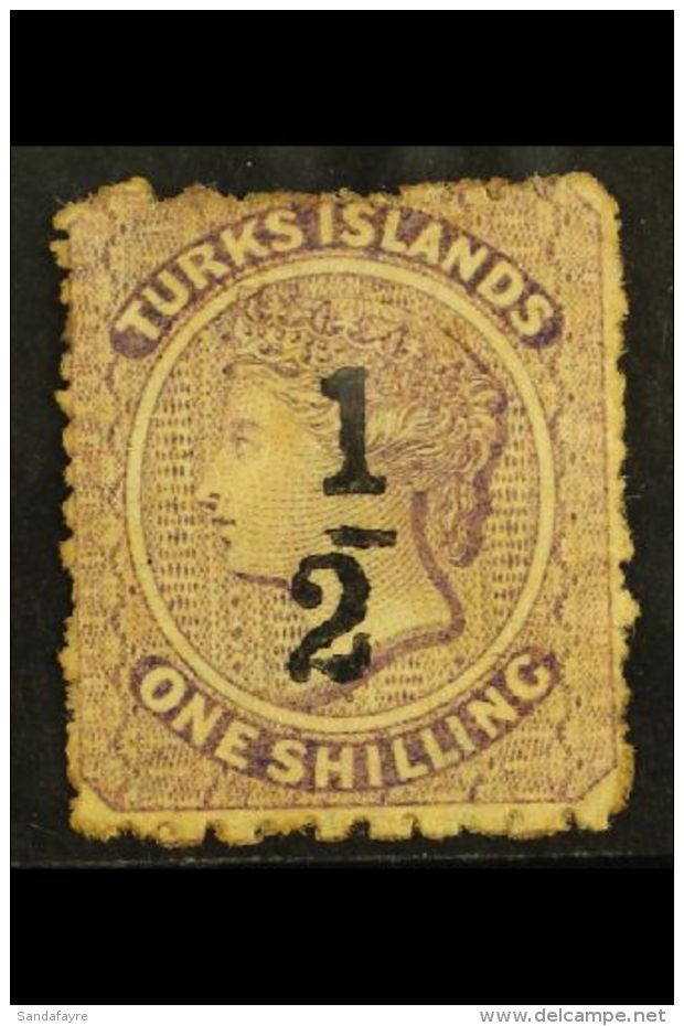 1881 '&frac12;' On 1s Lilac, Setting 4, SG 12, Mint, Lightly Toned Og. Cat &pound;275 For More Images, Please... - Turks E Caicos