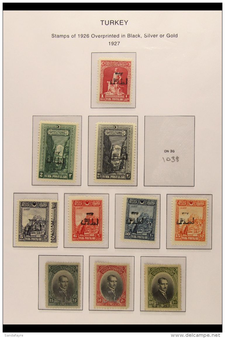 1923-1940 VERY FINE MINT All Different Collection On Printed Leaves. Note 1923-26 'Star And Crescent' Range... - Altri & Non Classificati