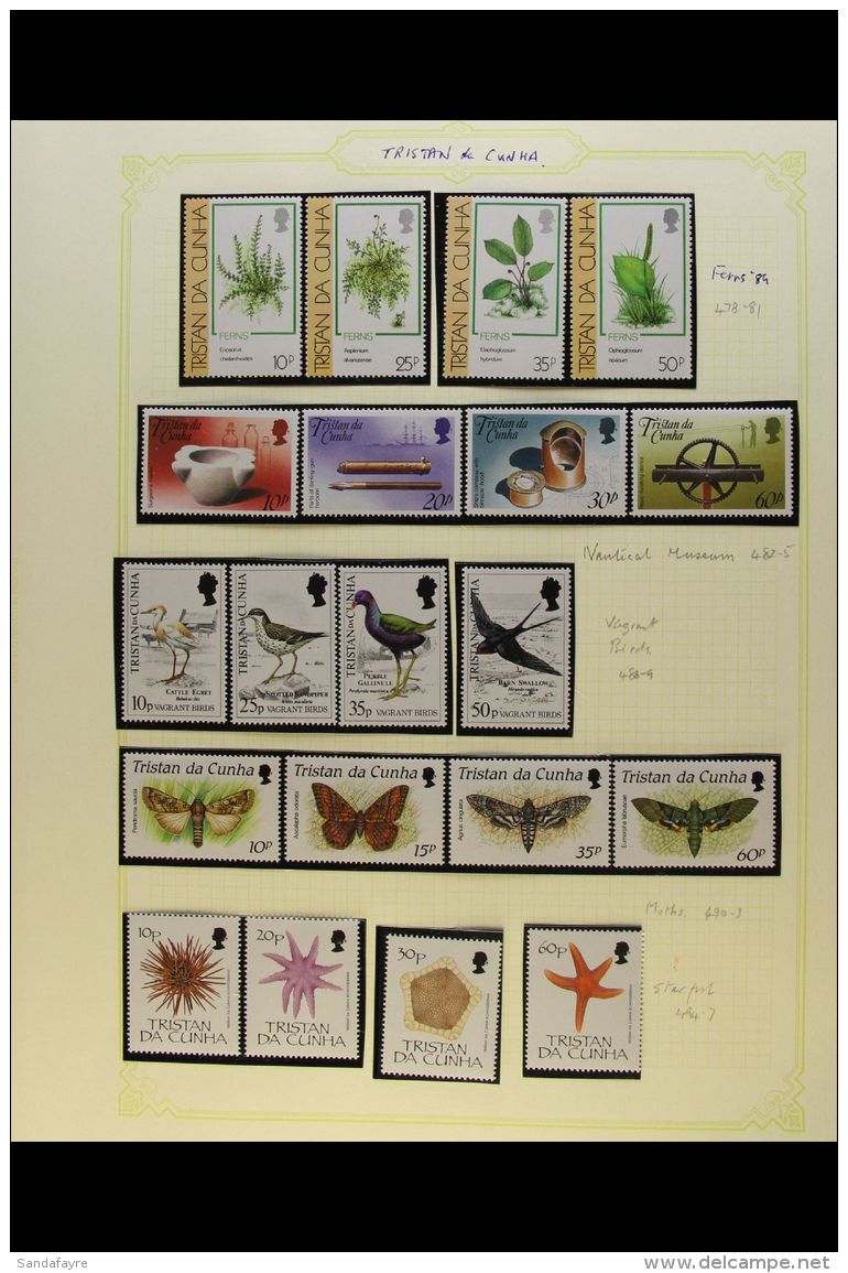 1984-2001 NEVER HINGED MINT COLLECTION A Beautiful All Different Collection On Album Pages Which Includes 1988... - Tristan Da Cunha