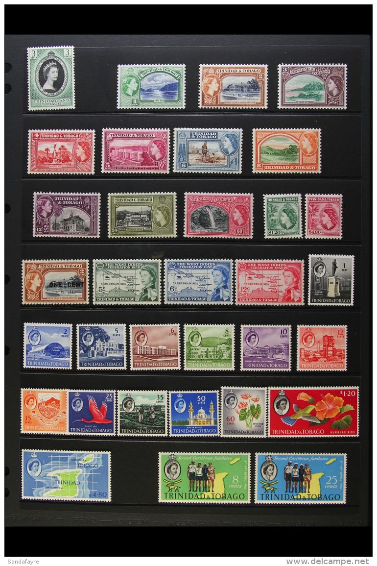 1953-61 NEVER HINGED MINT COLLECTION Presented On A Stock Page, An Attractive, Highly Complete Range To Both $4.80... - Trindad & Tobago (...-1961)