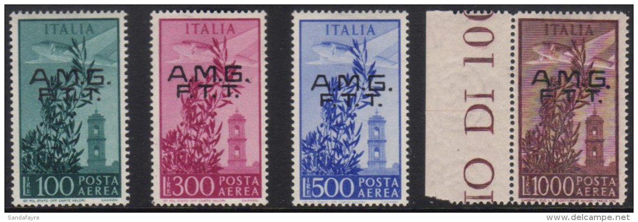 ZONE A 1948 Complete Air Set, Sass S.42, Very Fine Never Hinged Mint, 100L-500L Signed Müller-Basel. (4... - Altri & Non Classificati