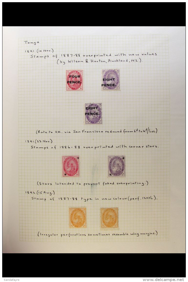 1886-2002 POWERFUL CHIEFLY VERY FINE MINT COLLECTION An Attractive &amp; Extensive Mint &amp; Used Collection... - Tonga (...-1970)