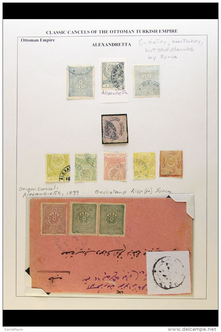 ALEXANDRETTA Collection Of 19th Century Turkey Stamps Used In Alexandretta, Including An 1899 Cover. (9 Stamps... - Siria