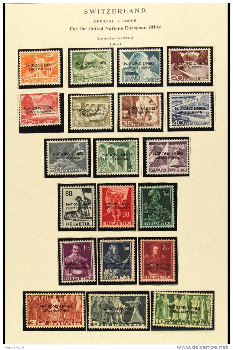 INTERNATIONAL ORGANIZATIONS: ONO/UNO A Very Fine Mint Collection Incl. 1950 Sets Etc. (46 Stamps) For More Images,... - Altri & Non Classificati