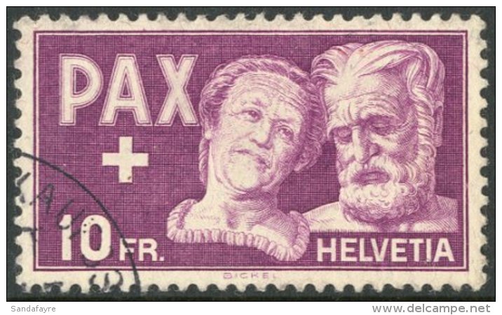 1945 10 Fr Purple PAX Mi. 459, Fine Corner Cds. For More Images, Please Visit... - Altri & Non Classificati