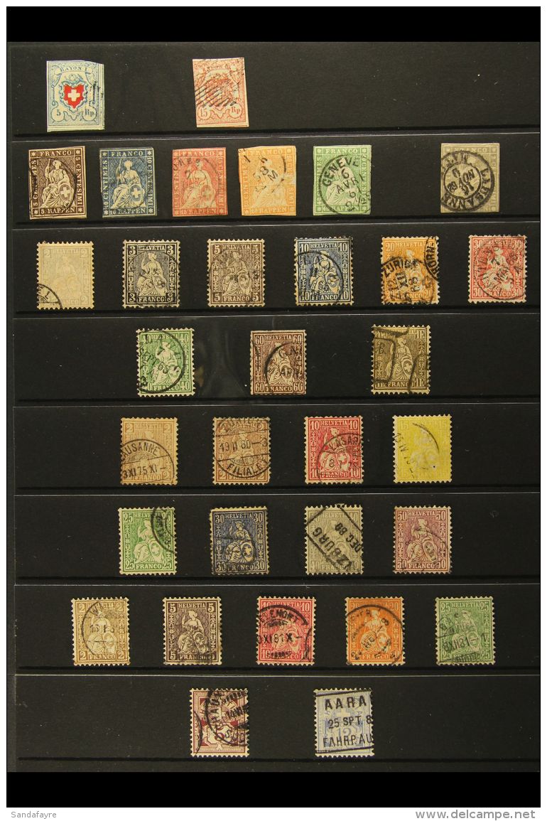 1851-99 19TH CENTURY USED COLLECTION On Stock Pages. Includes 1851 5r &amp; 1852 15r (both With 3 Margins),... - Altri & Non Classificati