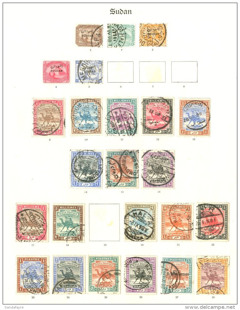 1897-1928 ALL DIFFERENT COLLECTION On Album Pages, Mint Or Used, And Which Includes 1897 Opts On Egypt Set To 1pi... - Sudan (...-1951)