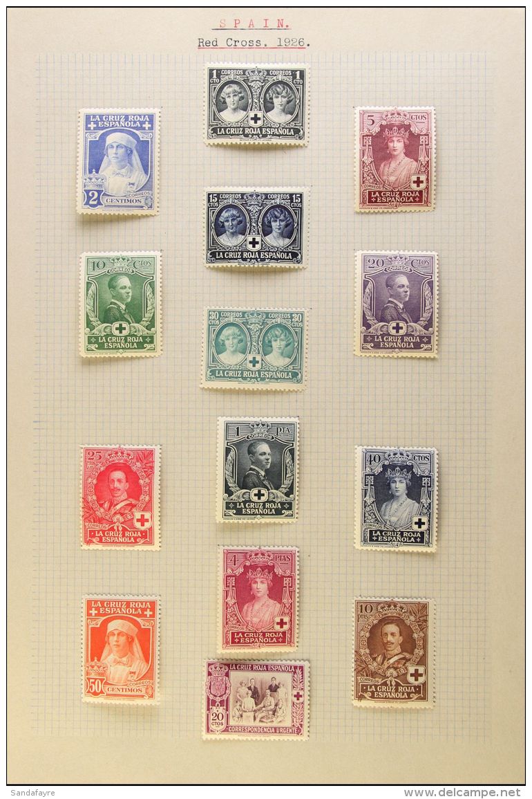 1926-1930 SMALL FINE MINT COLLECTION On Leaves, All Different, Inc 1926 Red Cross Postage &amp; Air Sets, 1930... - Altri & Non Classificati
