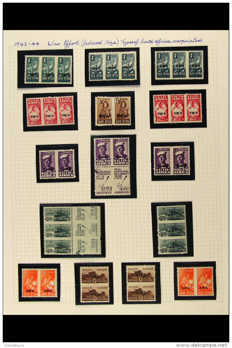 1932-72 NEVER HINGED MINT COLLECTION Which Includes 1943-44 Small War Effort Complete Set In Correct Units With... - Africa Del Sud-Ovest (1923-1990)