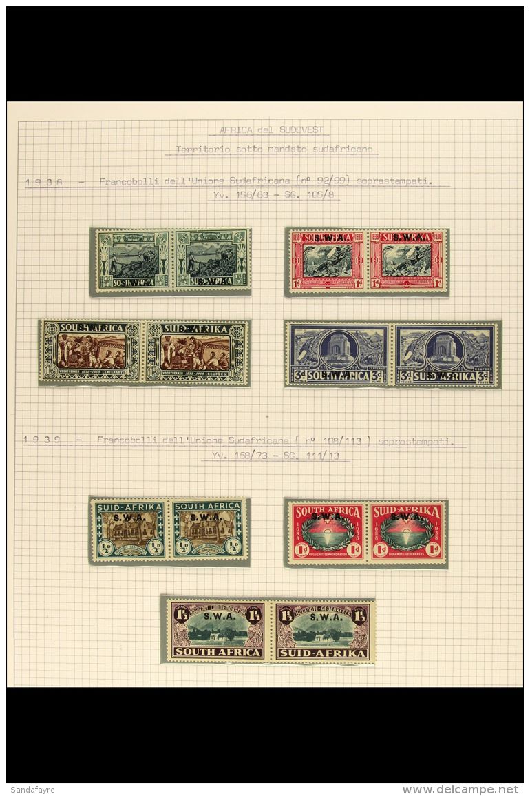 1926-63 VERY FINE MINT COLLECTION Neatly Presented On Typed Album Pages. Includes In Their Correct Units 1926 4d... - Africa Del Sud-Ovest (1923-1990)