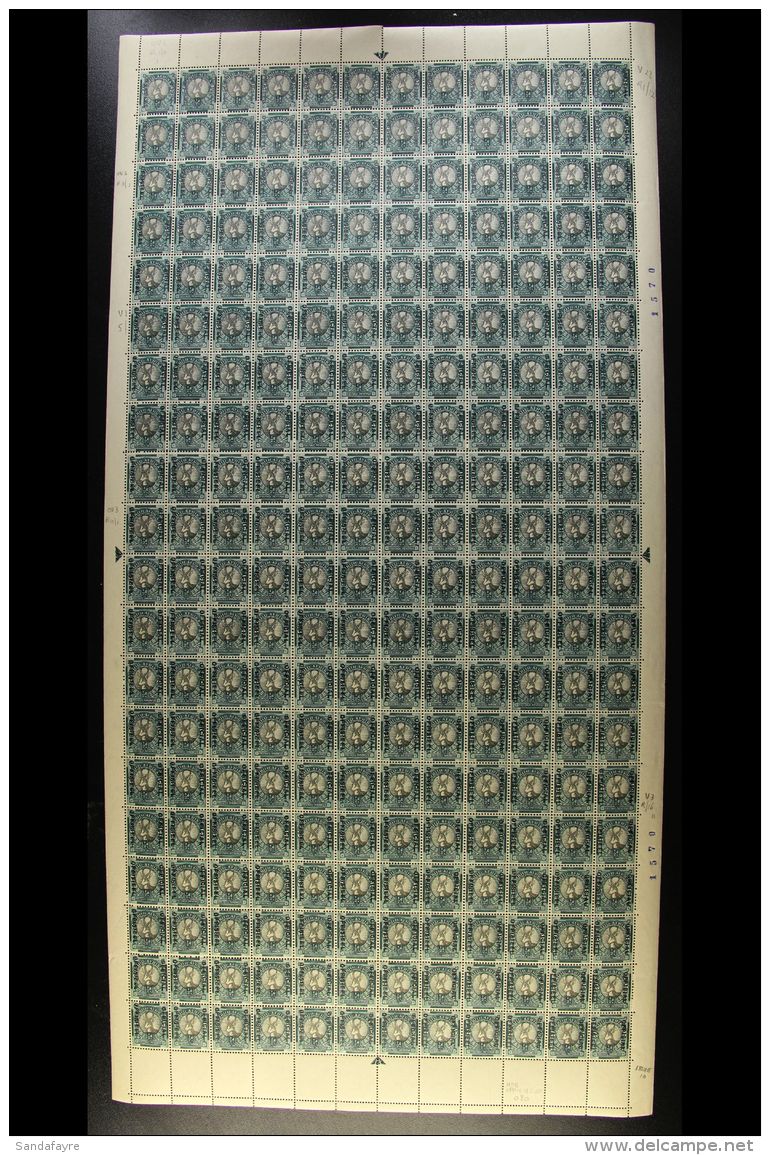 OFFICIALS - FULL SHEET 1940 &frac12;d Grey &amp; Blue-green, Complete Sheet Of 240 (120 Pairs) With Sheet Numbers... - Non Classificati