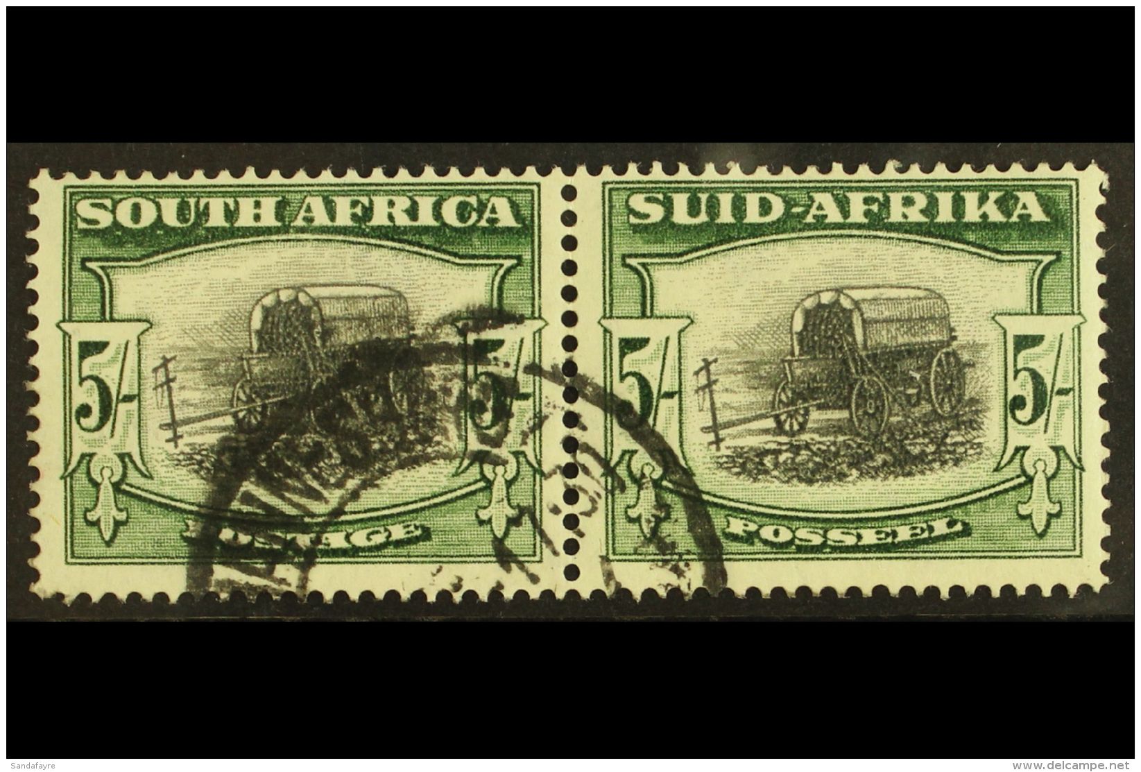 1947-54 5s Black &amp; Yellow-green, SG 122a, Fine Used. For More Images, Please Visit... - Non Classificati