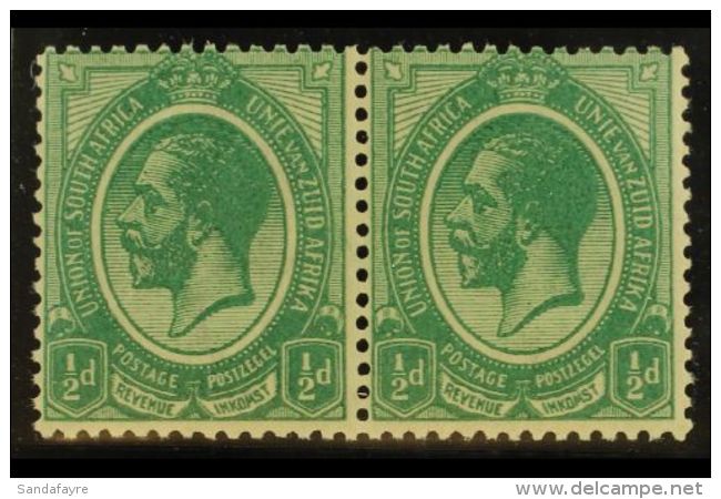 1913-24 &frac12;d DARK MOSSY GREEN, SACC 2e, Never Hinged Mint, Top Marginal Example, Certificate Accompanies.... - Non Classificati