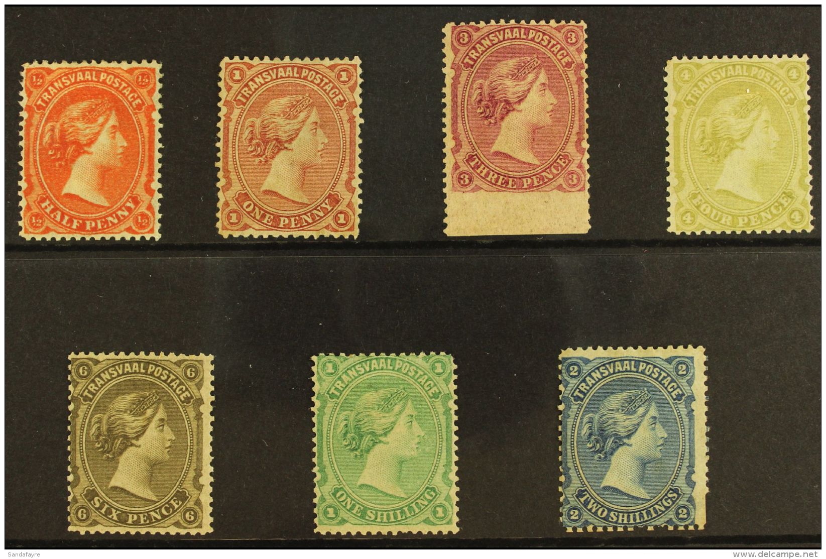 TRANSVAAL 1878-80 Complete Set, SG 133/139, Mint, The 2s With Perf Faults, The 3d With Imperf Bottom Margin. (7... - Non Classificati