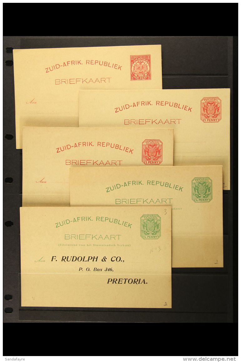 TRANSVAAL 1885-1902 POSTAL STATIONERY COLLECTION. An All Different Unused Collection Of Postal Cards Inc... - Non Classificati