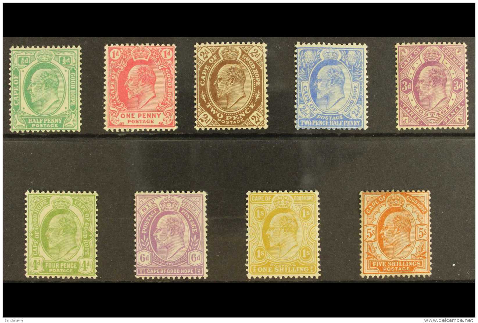 CAPE OF GOOD HOPE 1902-04 KEVII Complete Set, SG 70/78, Mint. (9 Stamps) For More Images, Please Visit... - Non Classificati