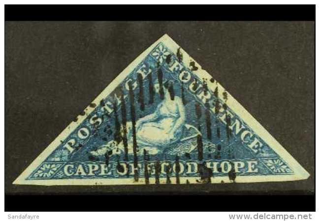 CAPE OF GOOD HOPE 4d Deep Blue On Deeply Blued Paper, SG 2, Very Fine Used With 3 Huge Margins. For More Images,... - Non Classificati